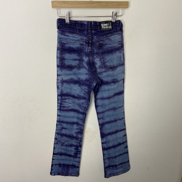 Vintage Watch LA Woman Size 28 High Waist Jeans Skinny Tie Dye 90s Stretch USA - Picture 3 of 8